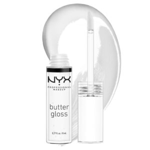 NYX PROFESSIONAL MAKEUP Butter Gloss – Non-Sticky Lip Gloss in Sugar Glass (Clear)